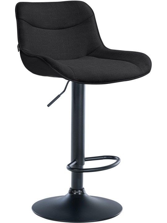 Tabouret de bar Vonore tissu, noir Tabouret de bar Vonore tissu, noir