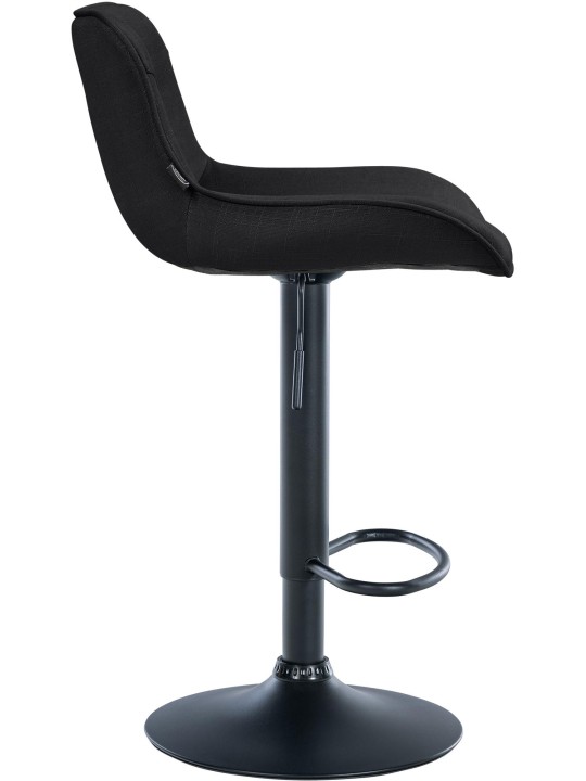 Tabouret de bar Vonore tissu, noir Tabouret de bar Vonore tissu, noir