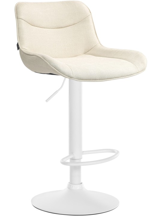Tabouret de bar Vonore tissu, crème Tabouret de bar Vonore tissu, crème