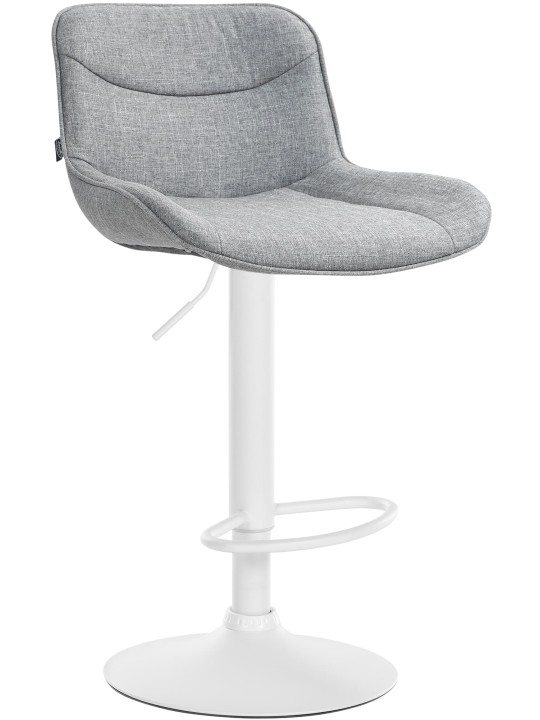 Tabouret de bar Vonore tissu, gris