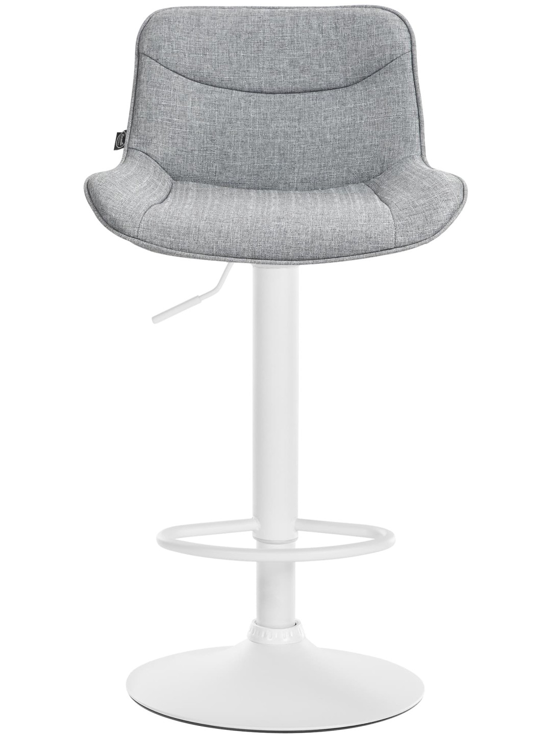 Tabouret de bar Vonore tissu, gris
