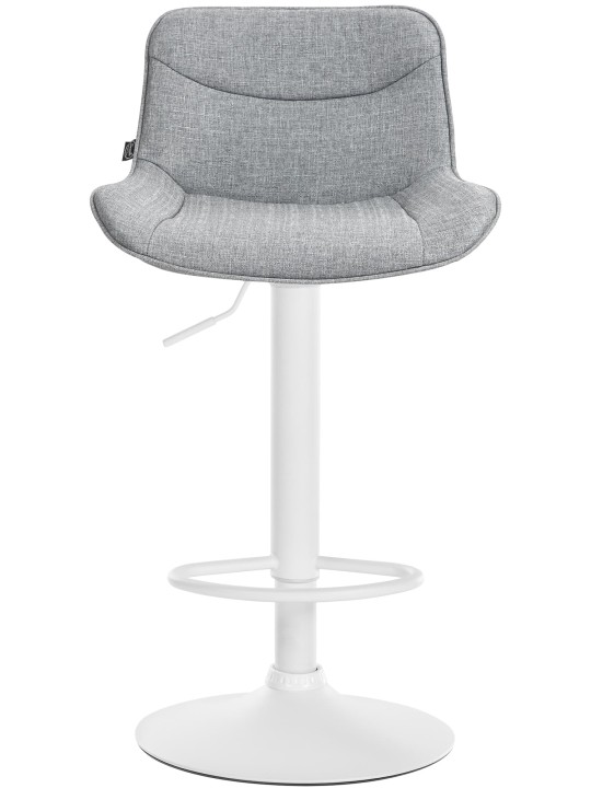Tabouret de bar Vonore tissu, gris