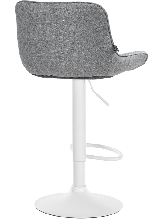 Tabouret de bar Vonore tissu, gris