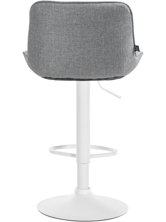 Tabouret de bar Vonore tissu, gris