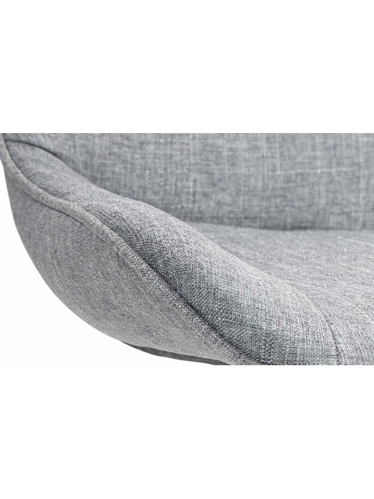 Tabouret de bar Vonore tissu, gris