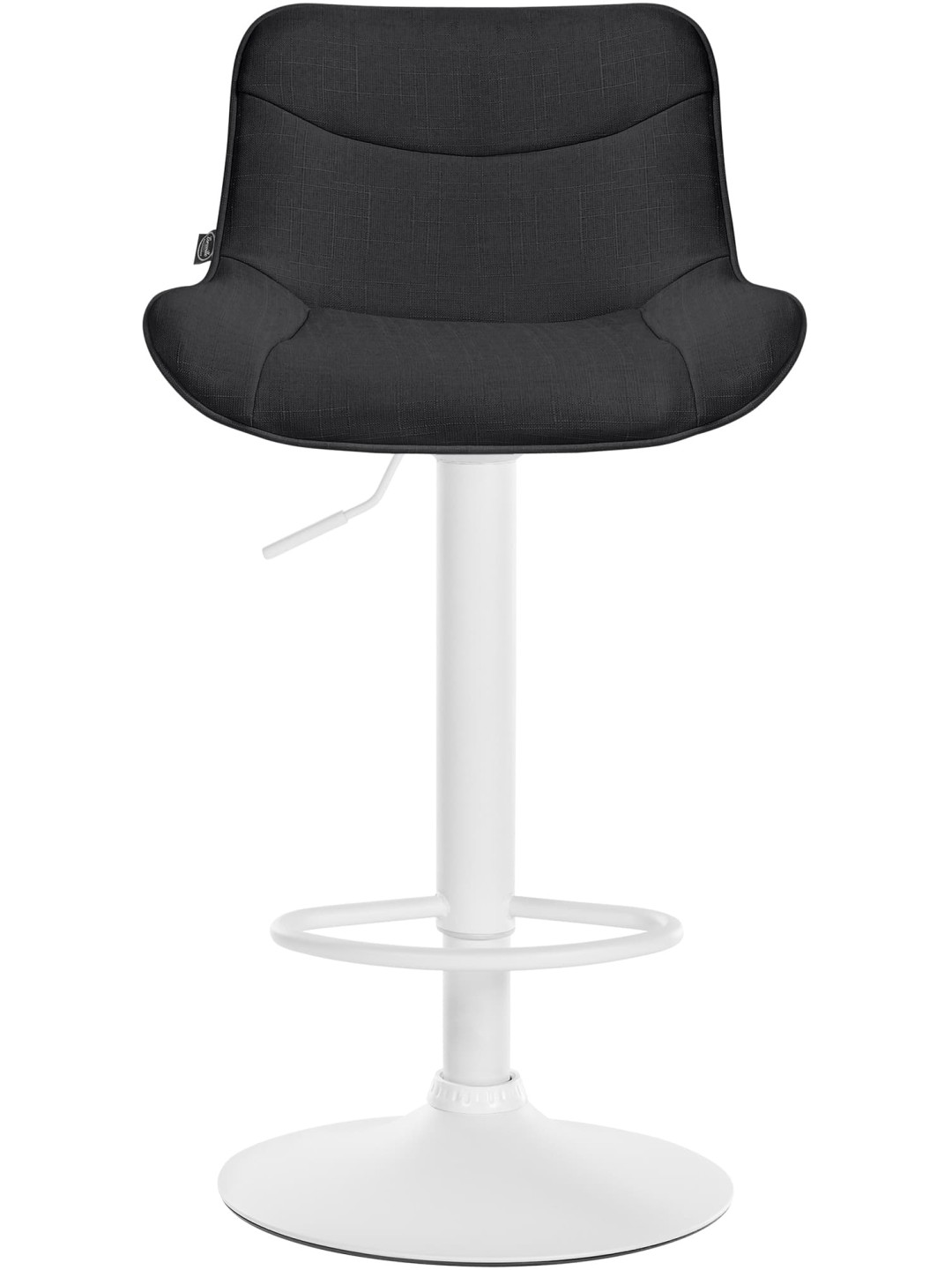 Tabouret de bar Vonore tissu, noir
