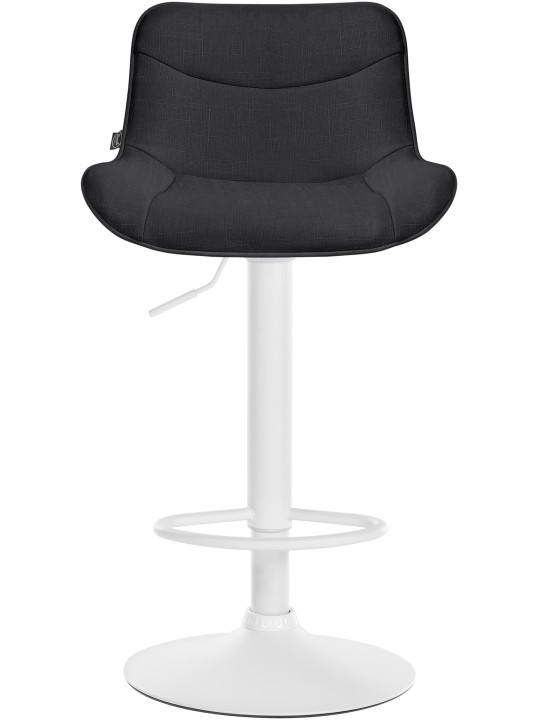 Tabouret de bar Vonore tissu, noir
