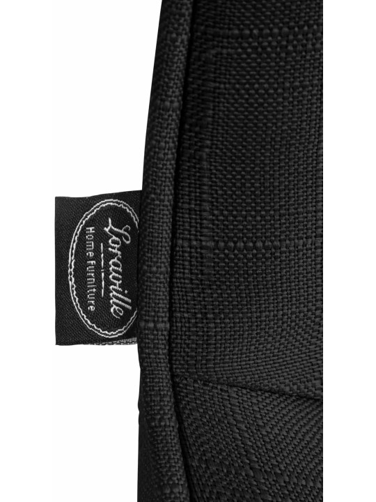 Tabouret de bar Vonore tissu, noir