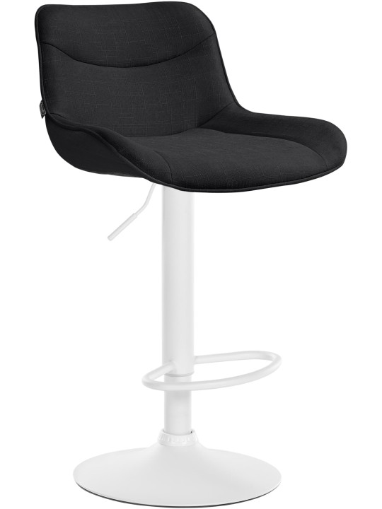 Tabouret de bar Vonore tissu, noir