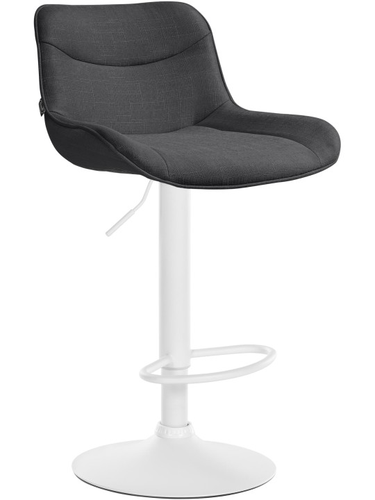 Tabouret de bar Vonore tissu, gris foncé