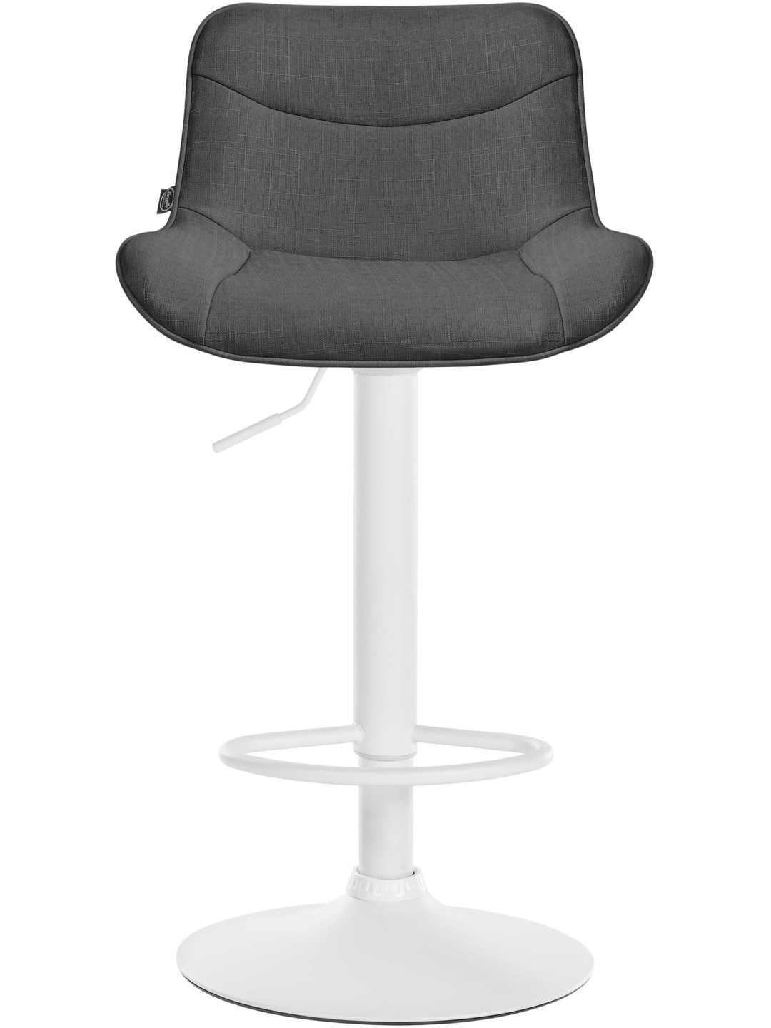 Tabouret de bar Vonore tissu, gris foncé