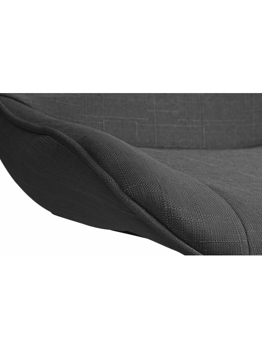Tabouret de bar Vonore tissu, gris foncé