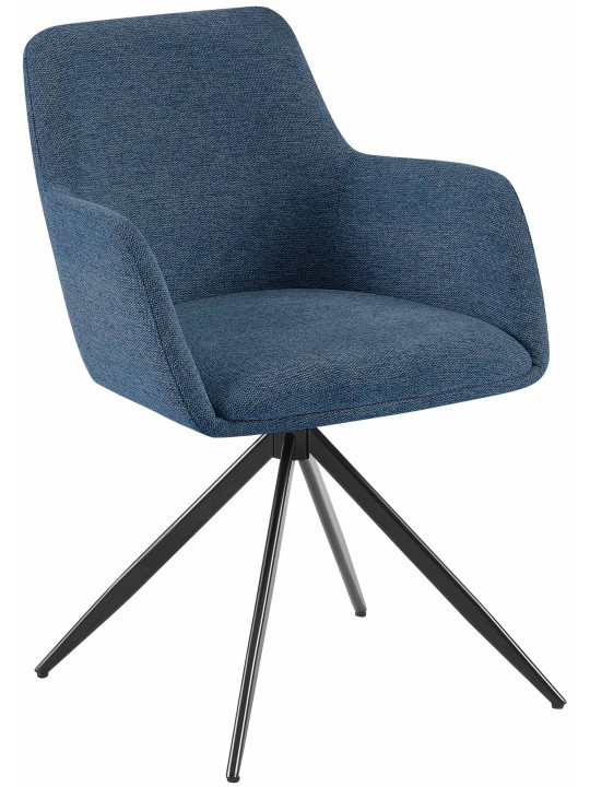Chaise de salle à manger Olema en tissu, bleu Chaise de salle à manger Olema en tissu, bleu