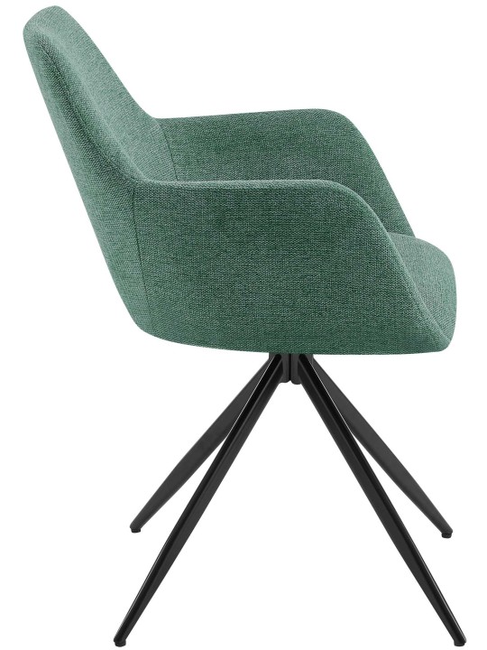 Chaise de salle à manger Olema en tissu, vert Chaise de salle à manger Olema en tissu, vert