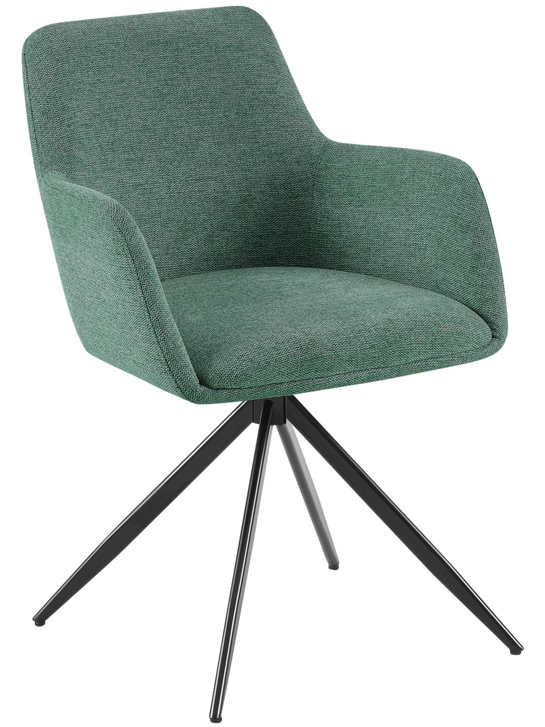 Chaise de salle à manger Olema en tissu, vert
