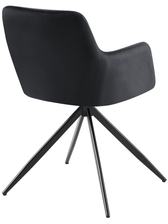 Chaise de salle à manger en velours Olema, noir Chaise de salle à manger en velours Olema, noir