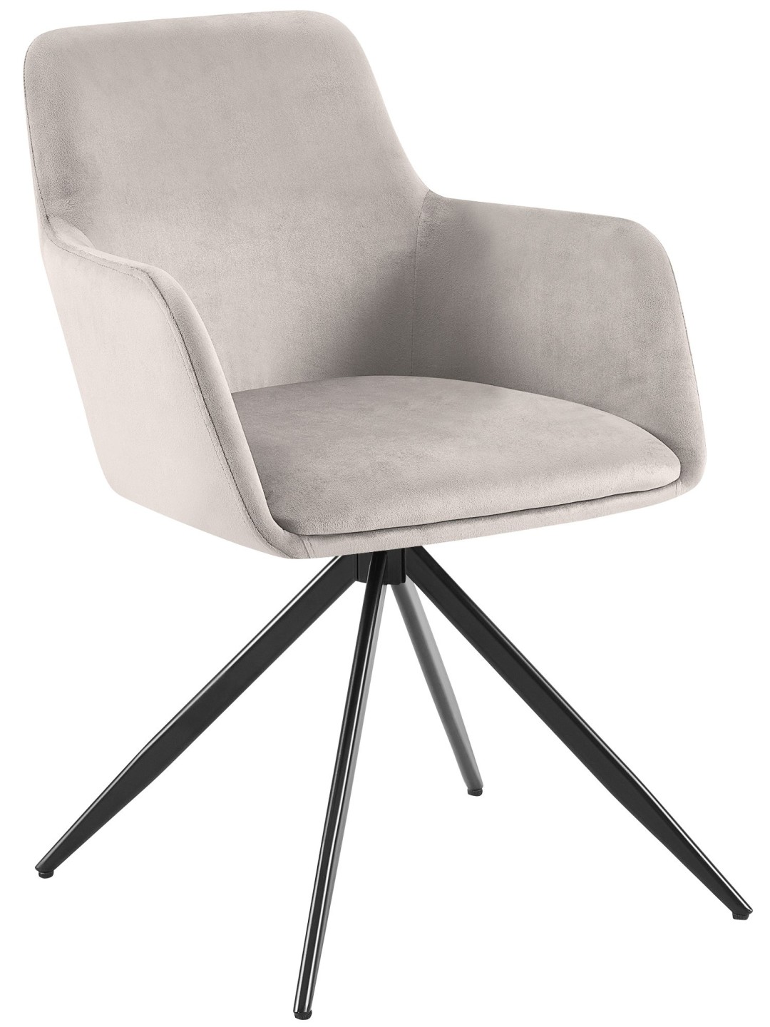 Chaise de salle à manger en velours Olema, gris