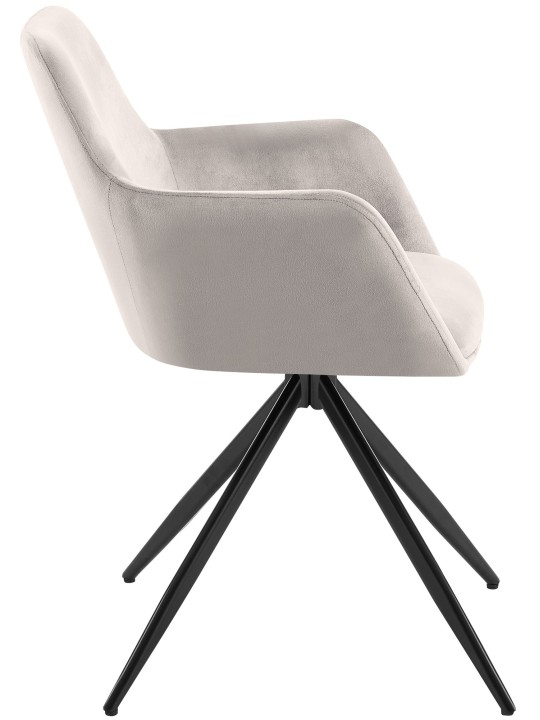 Chaise de salle à manger en velours Olema, gris Chaise de salle à manger en velours Olema, gris