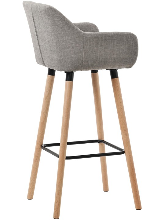 Tabouret de bar Grant tissu, gris