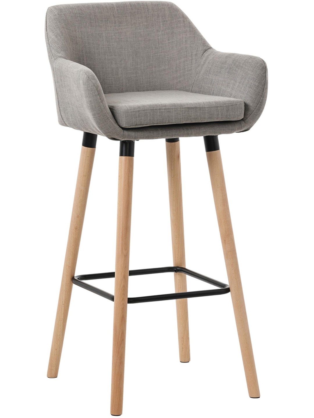 Tabouret de bar Grant tissu, gris