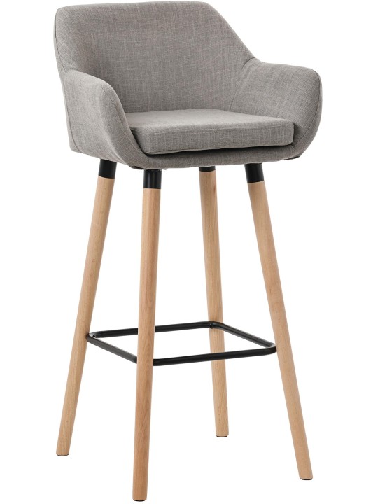 Tabouret de bar Grant tissu, gris