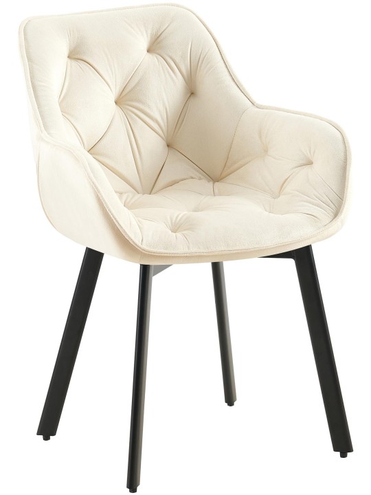 Chaise de salle à manger Antigo velours, crème Chaise de salle à manger Antigo velours, crème