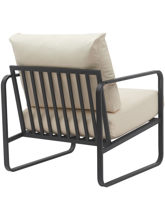 Chaise longue Manea simili cuir, crème Chaise longue Manea simili cuir, crème