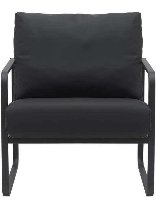 Chaise longue Manea simili cuir, noir Chaise longue Manea simili cuir, noir