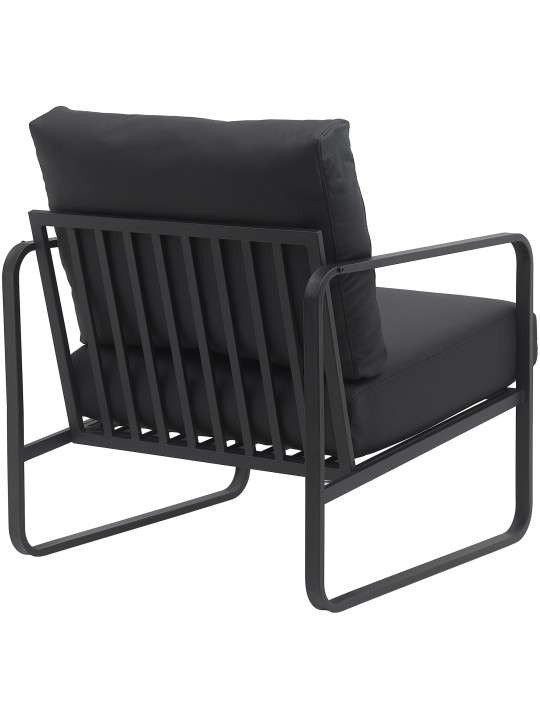 Chaise longue Manea simili cuir, noir Chaise longue Manea simili cuir, noir