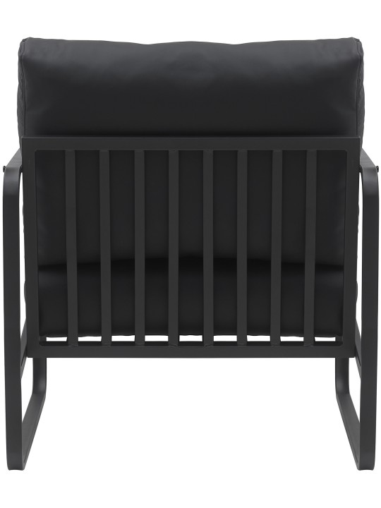 Chaise longue Manea simili cuir, noir Chaise longue Manea simili cuir, noir