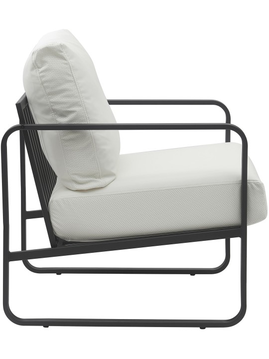 Chaise longue Manea simili cuir, blanc Chaise longue Manea simili cuir, blanc
