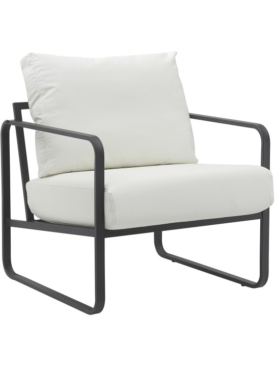 Chaise longue Manea simili cuir, blanc Chaise longue Manea simili cuir, blanc