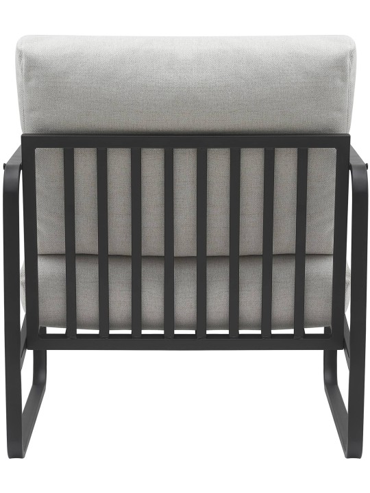 Chaise longue Manea en tissu, crème