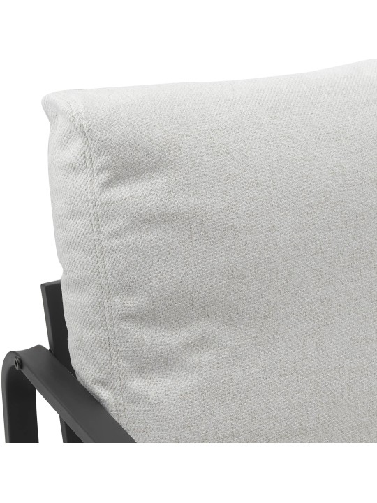 Chaise longue Manea en tissu, crème