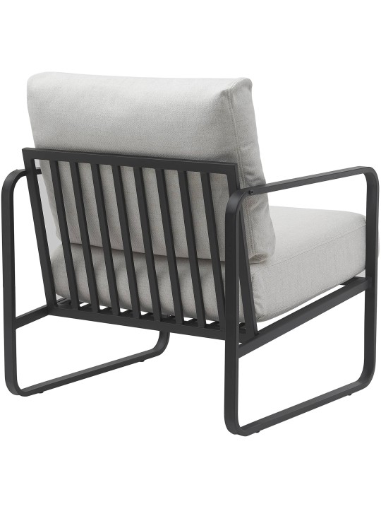 Chaise longue Manea en tissu, crème