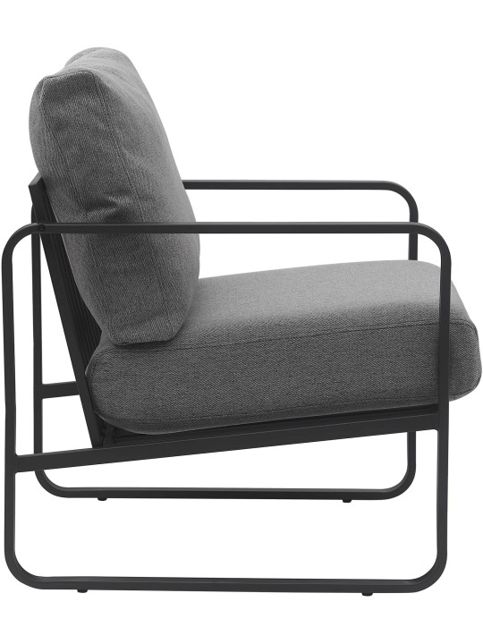 Chaise longue Manea en tissu, gris foncé Chaise longue Manea en tissu, gris foncé