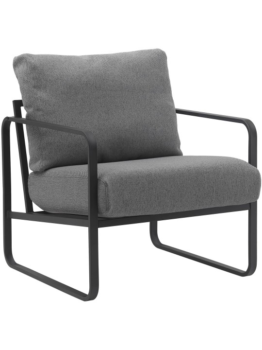 Chaise longue Manea en tissu, gris foncé Chaise longue Manea en tissu, gris foncé