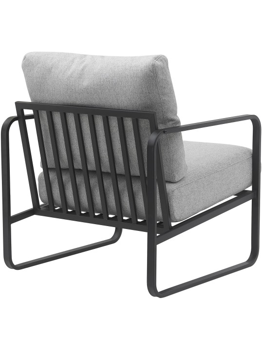 Chaise longue Manea en tissu, gris clair