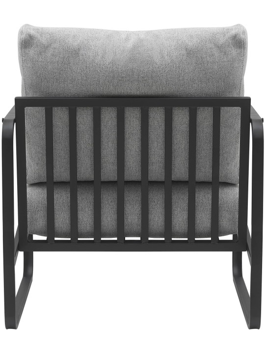 Chaise longue Manea en tissu, gris clair