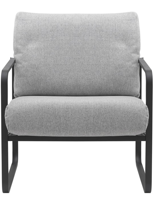 Chaise longue Manea en tissu, gris clair