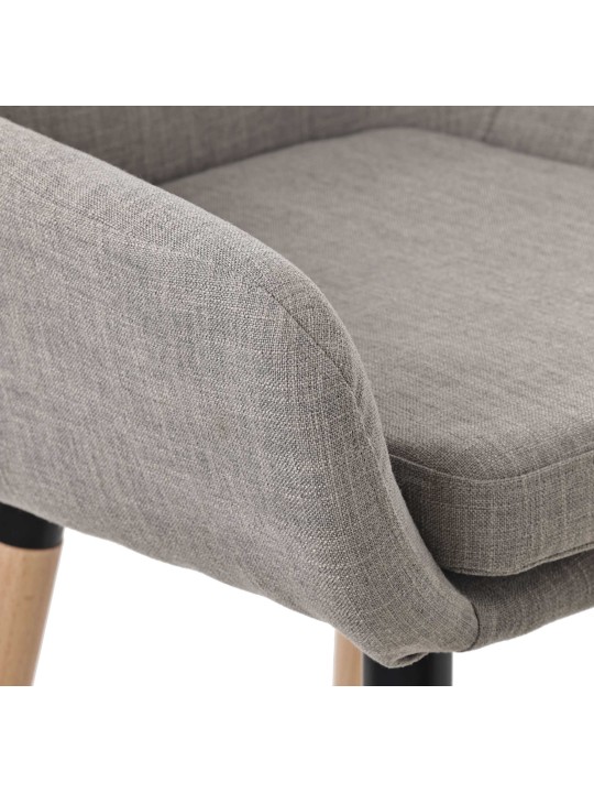 Lot de 2 tabourets de bar Grant tissu, gris