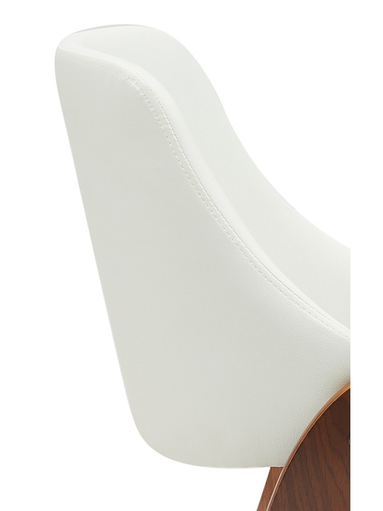 Chaise de salle à manger Vangale simili cuir, noyer/blanc Chaise de salle à manger Vangale simili cuir, noyer/blanc