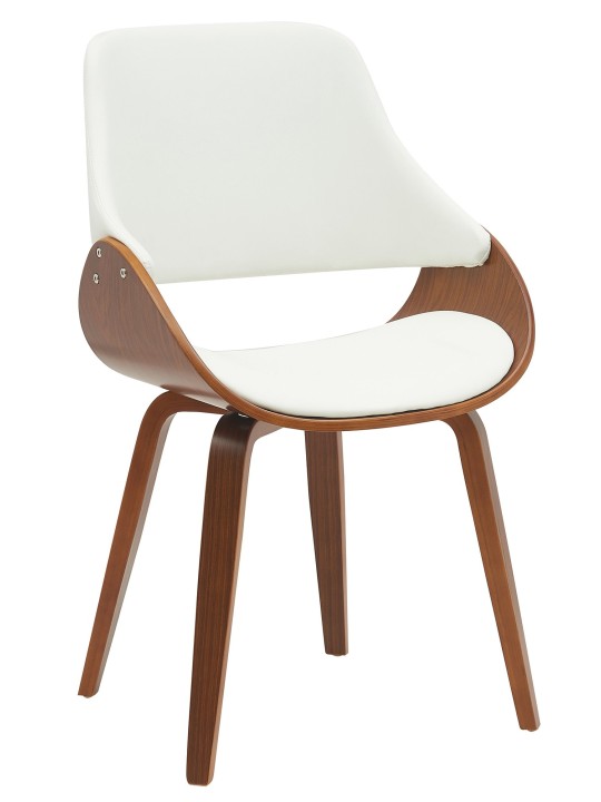 Chaise de salle à manger Vangale simili cuir, noyer/blanc Chaise de salle à manger Vangale simili cuir, noyer/blanc