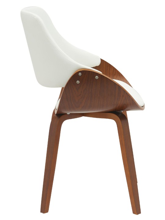 Chaise de salle à manger Vangale simili cuir, noyer/blanc Chaise de salle à manger Vangale simili cuir, noyer/blanc