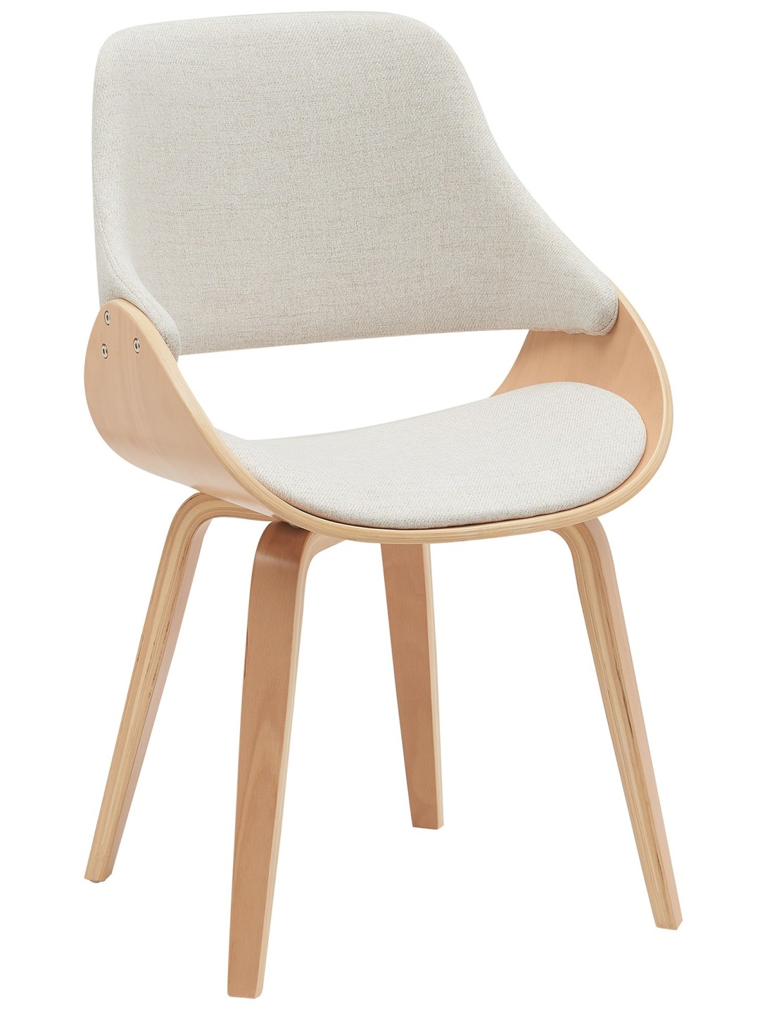 Chaise de salle à manger tissu Vangale, naturel/crème