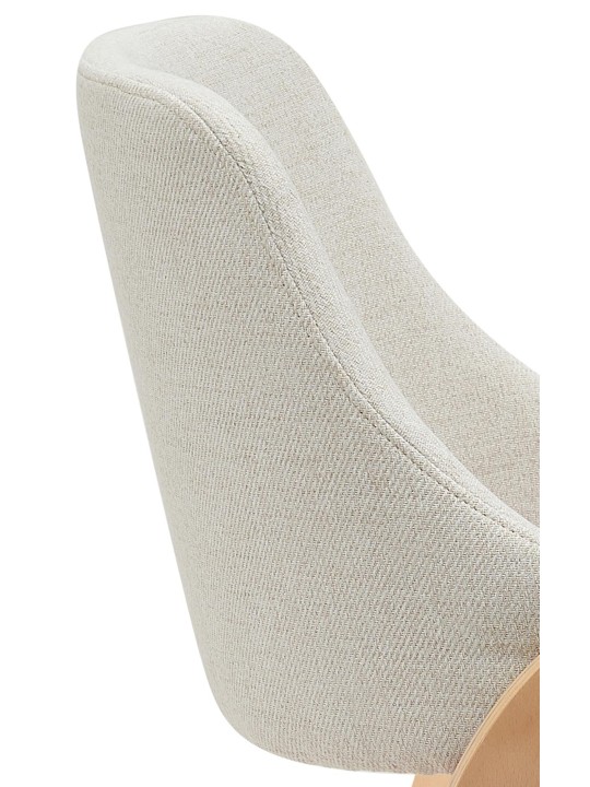 Chaise de salle à manger tissu Vangale, naturel/crème