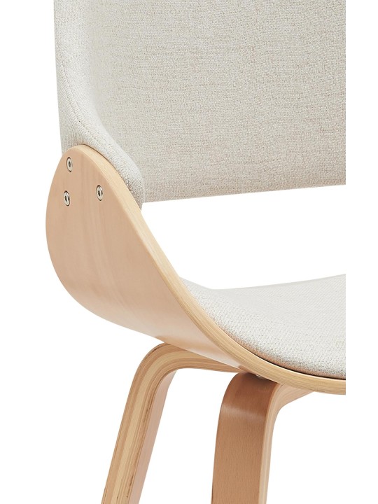 Chaise de salle à manger tissu Vangale, naturel/crème