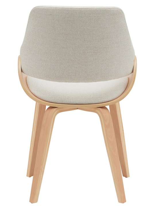 Chaise de salle à manger tissu Vangale, naturel/crème