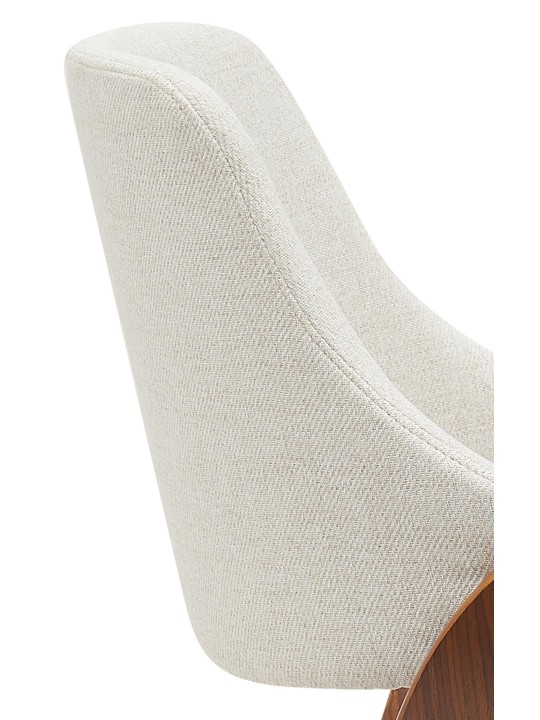 Chaise de salle à manger tissu Vangale, noyer/crème Chaise de salle à manger tissu Vangale, noyer/crème