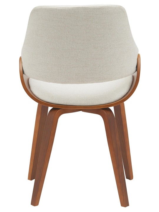 Chaise de salle à manger tissu Vangale, noyer/crème Chaise de salle à manger tissu Vangale, noyer/crème